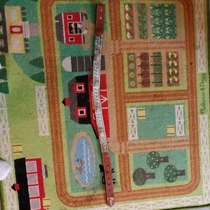 Western belt  leather w/ cow hair decorative